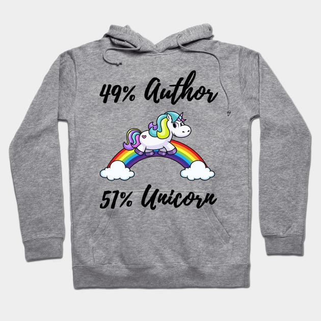 49% Author 51% Unicorn Hoodie by IndigoPine